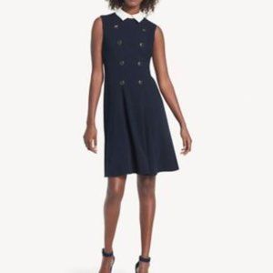 Tommy Hilfiger Sleeveless Military Dress with Collar